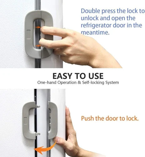 Child Safety Fridge Lock | Cabinets & Drawers | Strong, Easy Installation